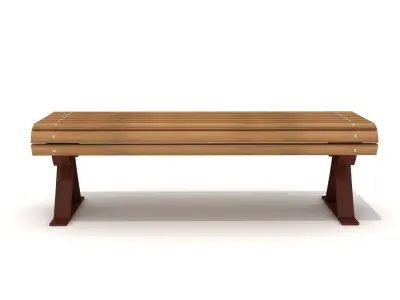  Train Station Bench 06  3D model