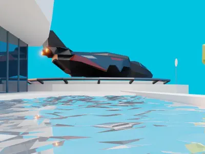 Cartoon Avengers base Scene 3D model