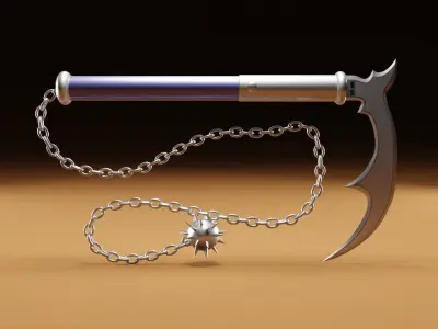 Haevy kusarigama 3D model for 3D print 3D model