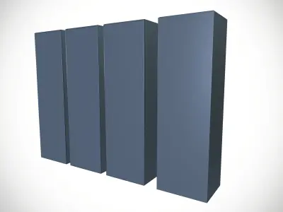 Factory Fuses Set Low-poly 3D model