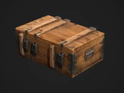 Ammo Crate Low-poly 3D model order
