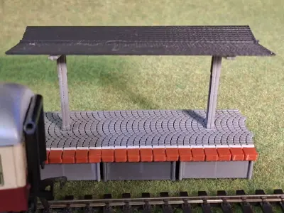 Single Edge Platform Roof1 1-87 FDM color 3D print model
