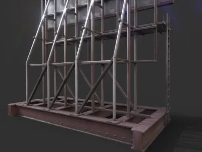 Rooftop Billboard001 Model Low-poly 3D model