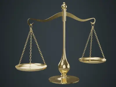 Balance Scale 1A Low-poly 3D model