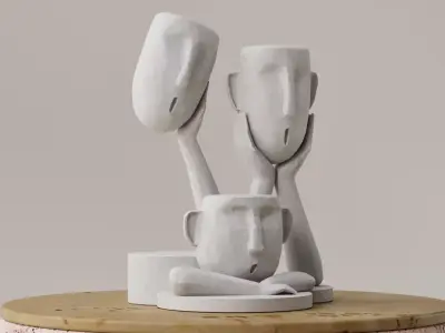 ESCULTURA - CARAS 3D print model