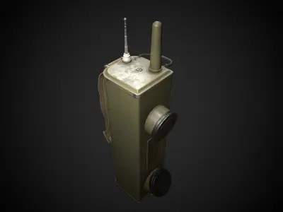 World War 2 US Army Walkie Talkie Low-poly 3D model