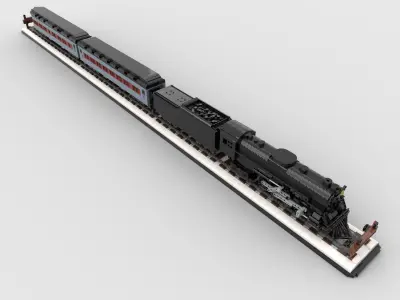 LEGO toy building blocks steam train  3D model