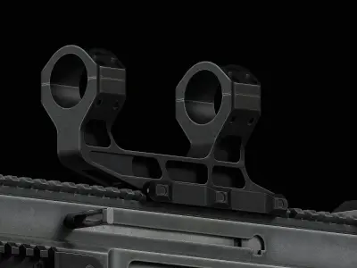 Unity Tactical Fast - LPVO MOUNT Low-poly 3D model