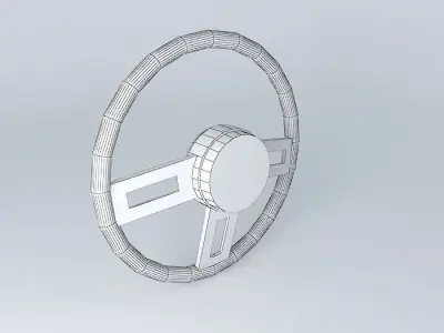 3-spoke steering wheel with K logo Free 3D model