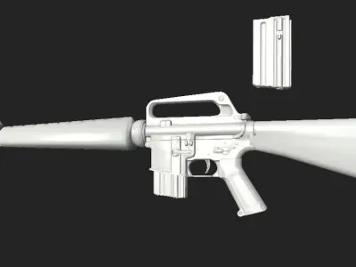 m16a1 weapon Free low-poly 3D model