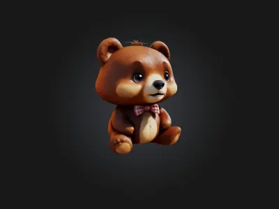 cute cartoon bear model 3D model