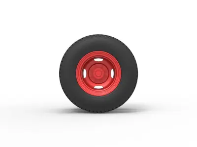 Rear wheel of Pickup Truck Scale 1 to 25 3D print model