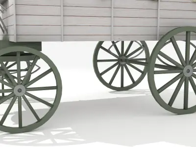 Western Wagon 5  3D model