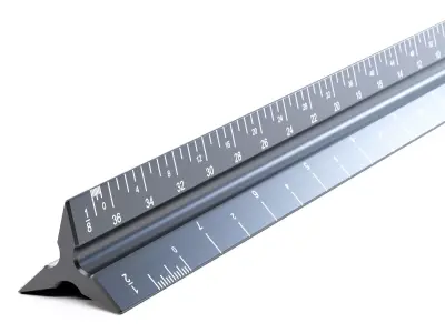 Architectural Scale Ruler 3D model