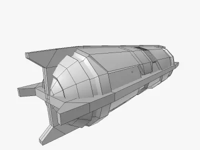 Cargo 1 sci-fi low poly Low-poly 3D model
