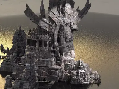 Hyborian Full Wizard City Capital Kit bash 3D model