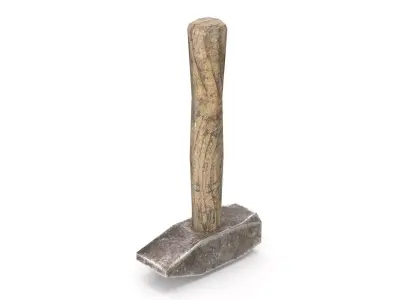 Old Hammer - Lowpoly Low-poly 3D model