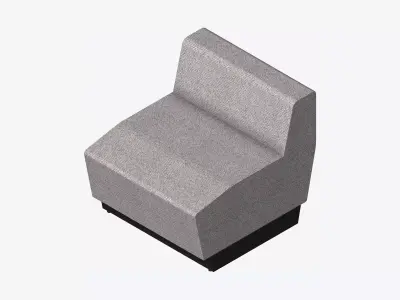 Furniture - Seating - Contemporary - Blume - Extension - Back Low-poly 3D model
