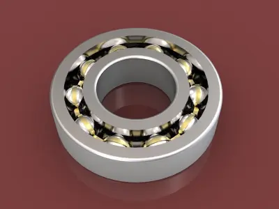 SKF Radial Ball Bearing Free 3D model