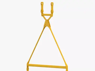 Crane Fixed Pendant Link Yellow1 3D model