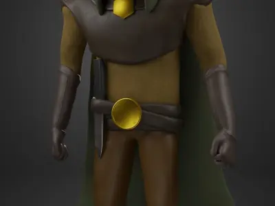 Medieval Archer Low-poly 3D model purchase