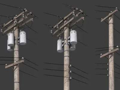 Telegraph Pole 3D model
