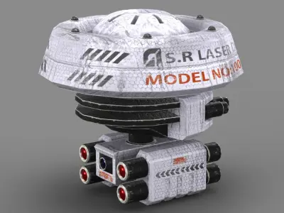 Sci Fi Laser Drone 3D model