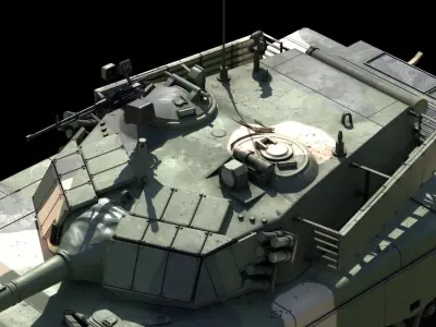 China type 85-3 main battle tank Low-poly 3D model