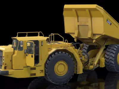 Mining Truck CAT AD45B Rigged 3D model