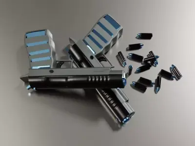 Custom Colt 1991 Model Low-poly 3D model