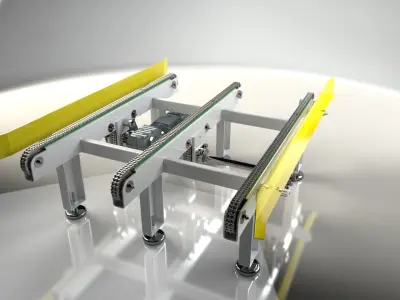 Pallet Chain Conveyor 3D model