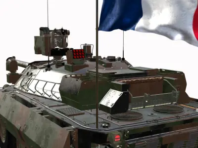 AMX10 RCR 6X6 FRANCE Low-poly 3D model