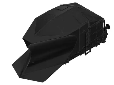 Railway Snowplow of MAV - TT scale 3D print model