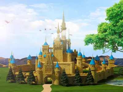 Castle 3D model 3D model purchase