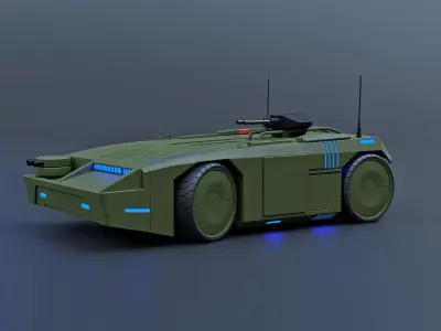 military vehicle Low-poly 3D model