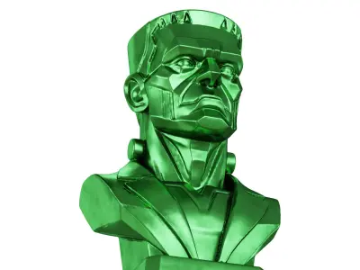 Metal bust of Frankenstein 3D model purchase