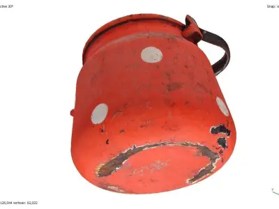 Two old dirty teapots 3D model