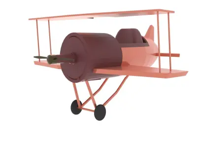 Sci Fi Stylized   Air Plane 3D Model  Low-poly 3D model