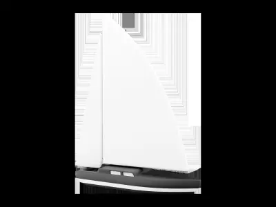 3d travel boat cartoon icon 3D model