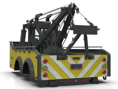Holmes 850 Wrecker 3D Model   Vintage Towing Equipment  Low-poly 3D model