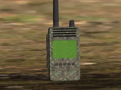 Highpoly Military CB radio 3D model