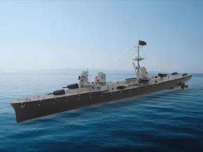 Italian cruiser Raimondo Montecuccoli 3D model purchase