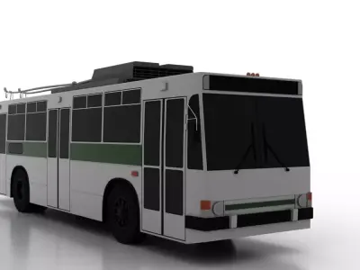 Trolleybus Kiyv-11U Low Low-poly 3D model