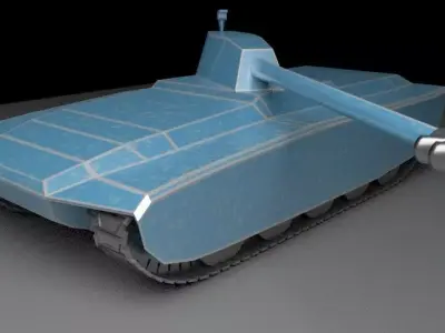 Borgward II Low-poly 3D model