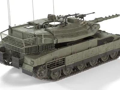 Merkava Mk4 tank Low-poly 3D model