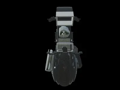 Futuristic Cyberpunk  Next-Gen Mono-Wheel Motorcycle Low-poly 3D model