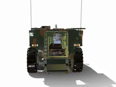 iveco guarani  6x6 morteiro  Low-poly 3D model