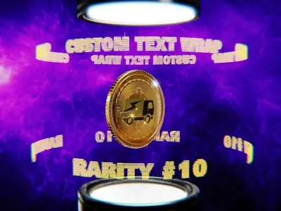 Nft Coin Blender Template Asset 3D model