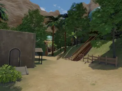 Jungle Oasis Settlement 3D model
