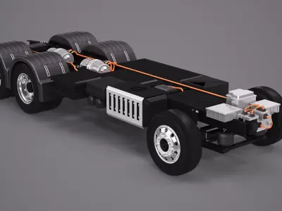 Electric Truck Chassis 3D model